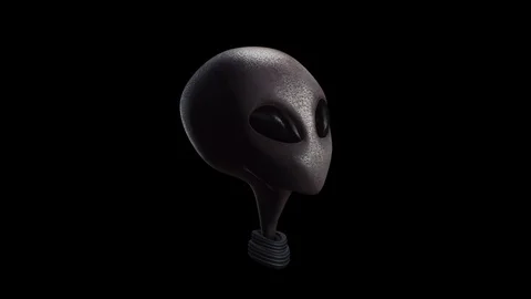 Grey Alien with Alpha Channel Realistic 動画素材 84696277