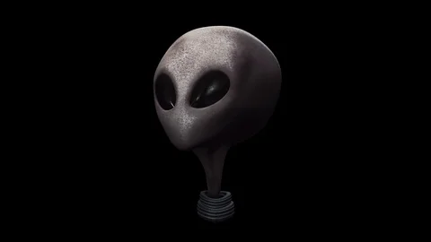 Grey Alien with Alpha Channel Realistic 動画素材 84697575