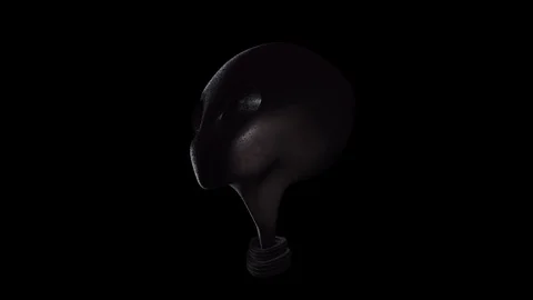 Grey Alien with Alpha Channel Realistic 動画素材 84701322