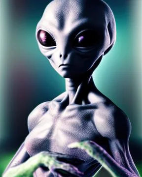 The grey Alien Illustrazione stock