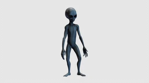 Grey Alien Shrug 01 Video stock 293491093