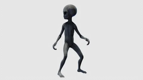 Grey Alien Turning Around Stock-Footage 293491550