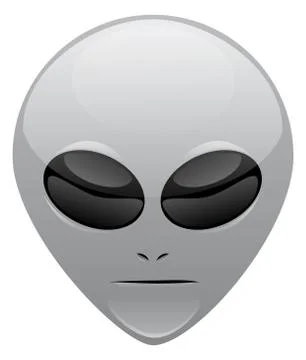 Grey Alien Vector Object Stock Illustration