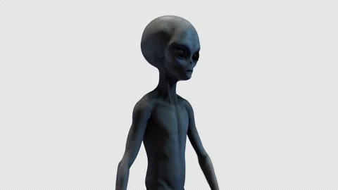 Grey Alien Walking 02 Stock Footage 293491491