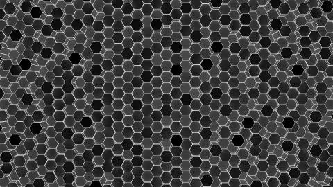Grey and black hexagonal shapes futuristic hi-tech pattern, 3d rendering Stock Illustration