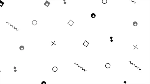 Grey and black random abstract shapes pop style Minimal white background Stock Footage 272487217