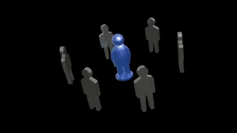 Grey and blue mans Stock Footage 105304613