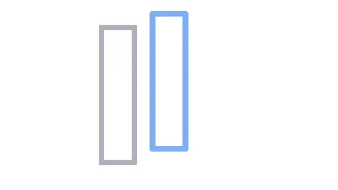 A grey and blue square featuring three horizontal lines across its center. Stock Footage 334930898