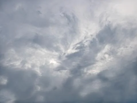 Grey and bluish tragic cloudscape Stock Photos