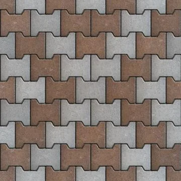 Grey and Brown Bricks. Seamless Texture Illustrazione stock