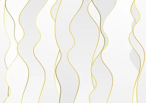 Grey and golden wavy pattern abstract elegant background Stock Illustration