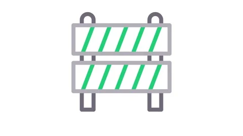 A Grey and green ion of a construction barrier, showcasing its textu.. Stock Footage 335118915