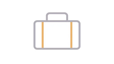 A grey and orange illustration of a tool box. Stock Footage 335118924