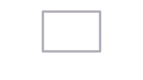 A grey and orange rectangle featuring four smaller squares arranged on its .. Video stock 334930970