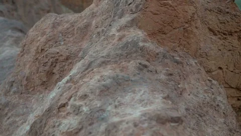 Grey and pink rock texture on a mountain, Purmamarca, Argentina Stock Footage 237284284