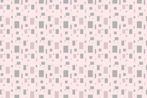 Grey and pink squares on a light pink background Stock Illustration