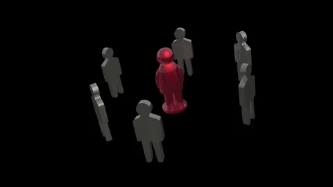 Grey and red mans Stock Footage 104625997