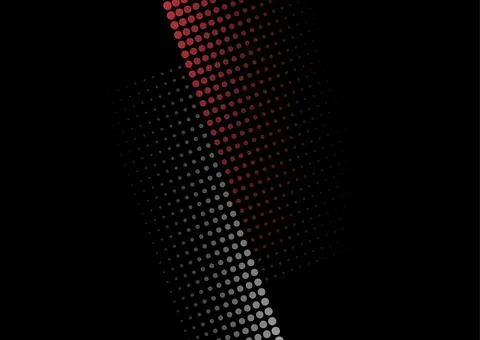 Grey and red minimal dotted lines abstract background Stock Illustration