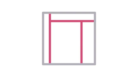 A grey and red square featuring a layout set against a solid background. Stock Footage 334930940