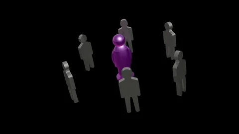 Grey and violet mans Stock Footage 104917357