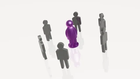Grey and violet mans Stock Footage 105601141