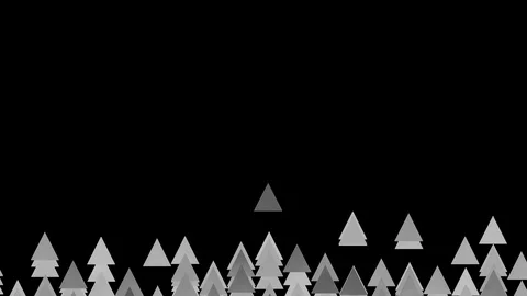 Grey and white 2D animated triangles on black with random movements Stock Footage 104015326