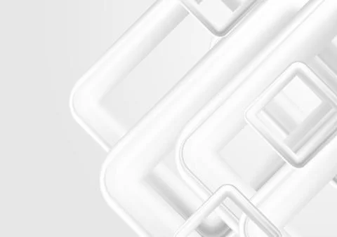 Grey and white geometric tech abstract background Stock Illustration