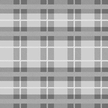 Grey and white Scotland textile seamless pattern.Fabric texture check tartan Stock Illustration
