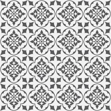 Grey and white seamless pattern background. Stock Illustration