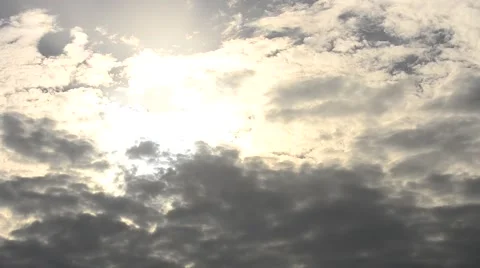 Grey and yellow cumulus clouds Stock Footage 67248238