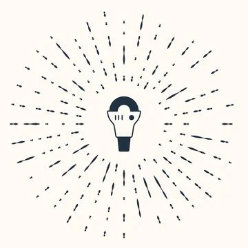 Grey Angle grinder icon isolated on beige background. Abstract circle rando.. Ilustración de archivo