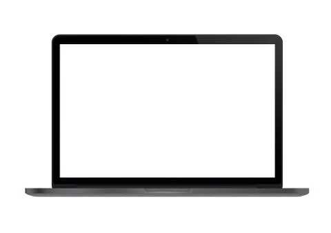 Grey Apple MacBook Pro notebook computer mockup Stock Illustration