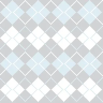 Grey Argyle Knitting Grid seamless pattern design Ilustração Stock