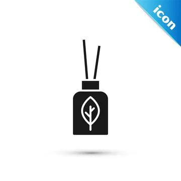 Grey Aroma diffuser icon isolated on white background. Glass jar different with Stock Illustration