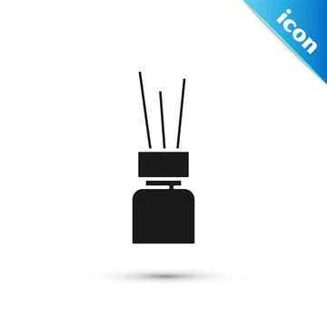 Grey Aroma diffuser icon isolated on white background. Glass jar different with Stock Illustration