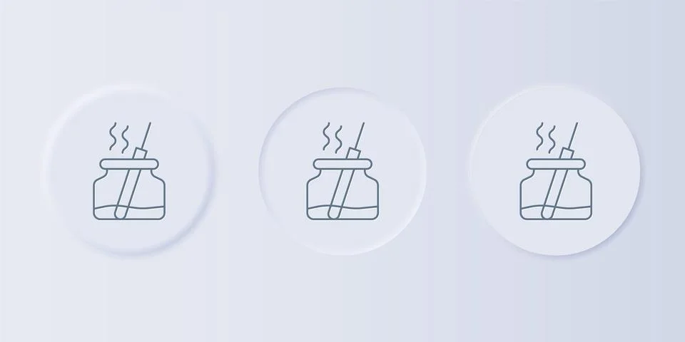 Grey Aroma diffuser icon isolated on grey background. Glass jar different w.. Stock Illustration