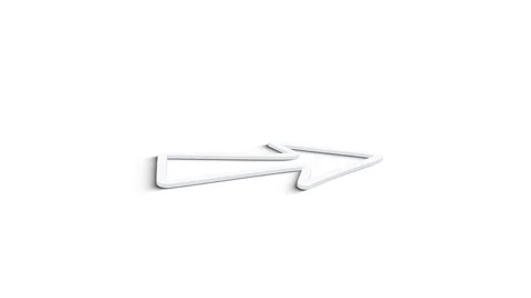 Grey arrows line icon on white background. Front view. 4K Video motion graphic Видео 151587853