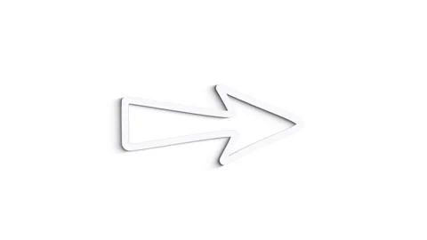 Grey arrows line icon on white background. Front view. 4K Video motion graphic Видео 151588122