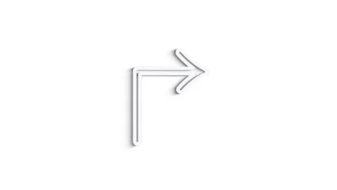 Grey arrows line icon on white background. Front view. 4K Video motion graphic Видео 151588218