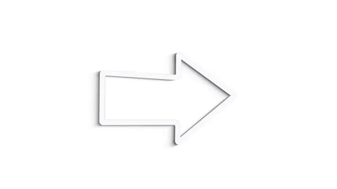 Grey arrows line icon on white background. Front view. 4K Video motion graphic Vidéo 151588356