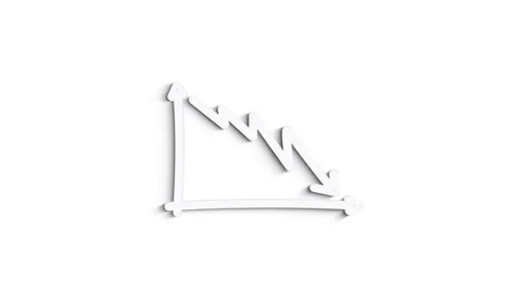 Grey arrows line icon on white background. Front view. 4K Video motion graphic Видео 151588546