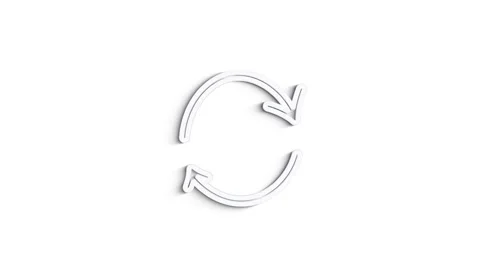 Grey arrows line icon on white background. Front view. 4K Video motion graphic Видео 151589871