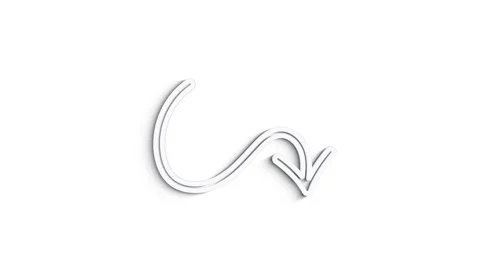 Grey arrows line icon on white background. Front view. 4K Video motion graphic Видео 151590140