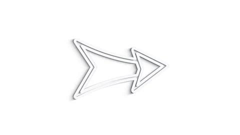 Grey arrows line icon on white background. Front view. 4K Video motion graphic Stock Footage 151590643