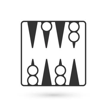 Grey Backgammon board icon isolated on white background. Vector 스톡 일러스트