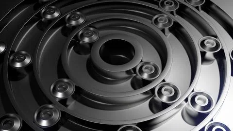 Grey background with animation. Design. Grey moving shapes through a grey maze Stock Illustration