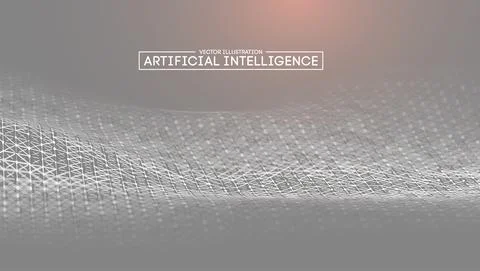 Grey background for Business presentation. Ai Future technology background. A Stock Illustration