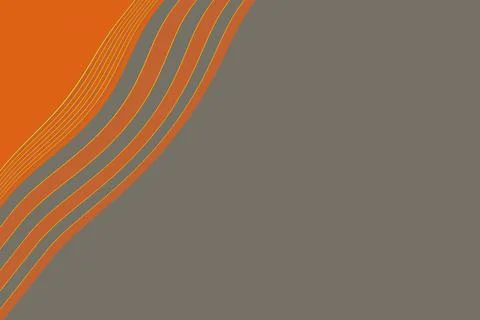 Grey background with orange stripes on the top left corner Illustrazione stock