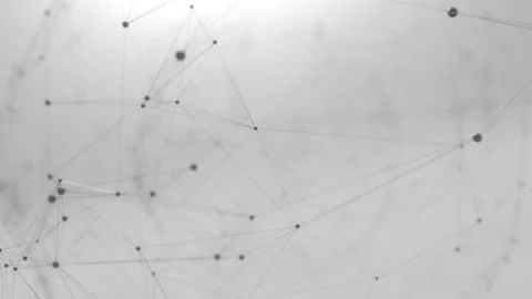 Grey background with plexus and depth of field Stock Footage 103856573