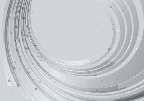 Grey background, rounded abstract element Stock Illustration